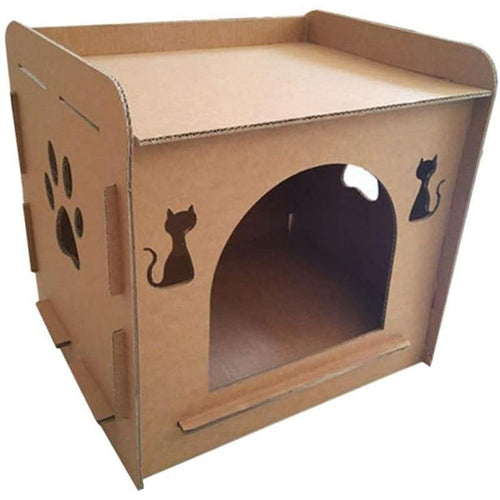 Cama para gato. Casita de cartón ecológica 🛒 - Accessories Cats&Birds